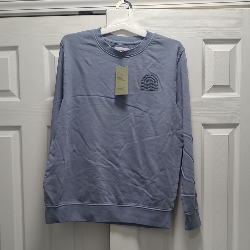 Men's Light Blue Crewneck Sweater - Casual Comfort Large Size